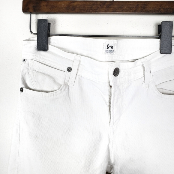 CITIZENS OF HUMANITY White Dani Cropped Straight Leg Jeans Size: 27 - Picture 2 of 8